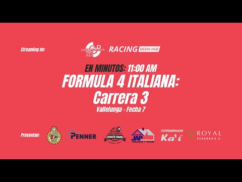Fórmula 4 - VALLELUNGA - Ronda 7 - Carrera 3 - Retransmisión - Joshua Duerksen