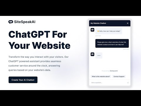 SiteSpeakAI - Train ChatGPT With Your Own Data