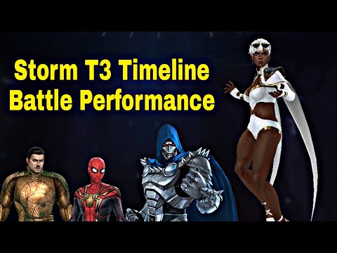 Storm T3 Timeline Battle Performance Showcase With Summer Days Uniform - Marvel Future Fight