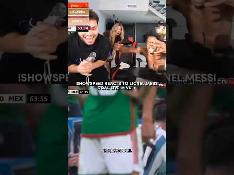 IShowSpeed Reacts to Messi Goal the World Cup 😂 #shorts #ishowspeed #messi #worldcup