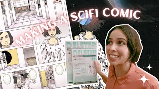 Making a Short Scifi Comic | Studio Art Vlog