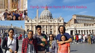 Family went to St. Peter's Basilica  #stpetersbasilica #rome #church #travel #travelvlog