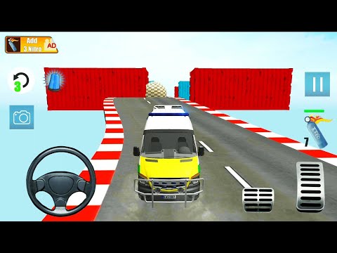 Ambulance Stunt Track Impossible Driving - 911 Emergency Ambulance Simulator - Android Gameplay #4