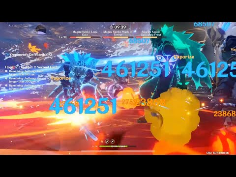 Abyss 12-2 (26s) both half - triple kenki - Genshin Impact 2.3