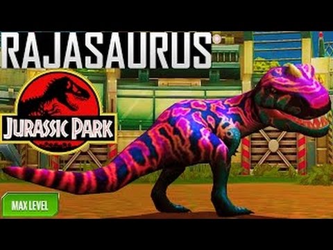RAJASAURUS Dinosaur MAX LEVEL 40 Jurassic Park Builder Battle Stage Fight Indominus Rex 20