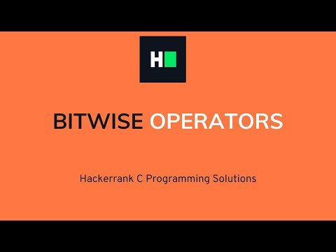 Bitwise Operators Hackerrank Competitive Coding C Programming