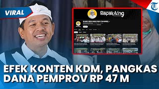Efek Dahsyat Konten Dedi Mulyadi, Bangga Dapat Julukan Gubernur Konten: Pangkas Dana Pemprov Rp 47 M