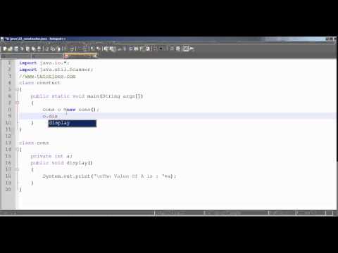 Constructor In Java Tamil