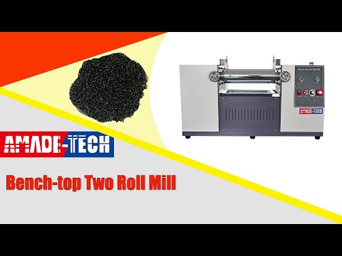 , title : 'Benchtop two roll mill | Compact Plastic & Rubber Mixing Mill Machine - AmadeTech'