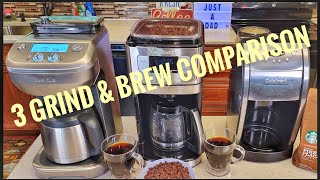 Breville Cuisinart Grind and Brew Coffee Maker Comparison TA