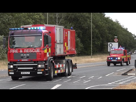 *RARE* - Hampshire & IOW FRS High Volume Pump & Double Hose Box + Landrover Responding to WILDFIRE!!
