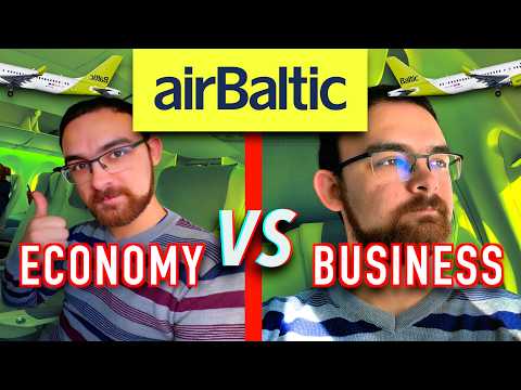 AirBaltic Business VS Economy Class - Aberdeen to Riga
