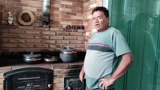 Fogão à Lenha + Panela de Pedra 💯