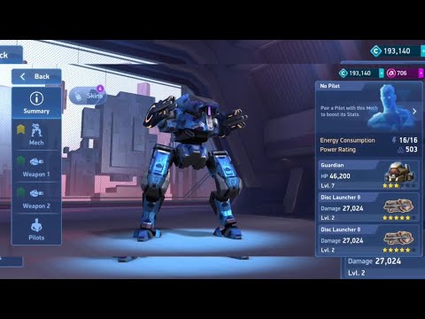 Mech arena  guardian with disc launcher 8 gameplay - disc launcher