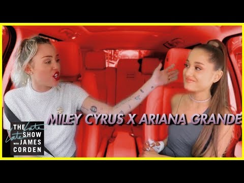 Miley Cyrus & Ariana Grande Carpool
