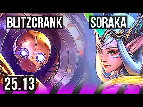 BLITZCRANK & Xayah vs SORAKA & Ziggs (SUP) | 16k DMG | KR Master | 25.13