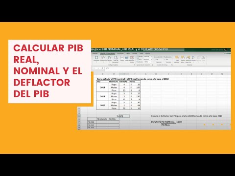 Como calcular el PIB NOMINAL, PIB REAL y el DEFLACTOR del PIB