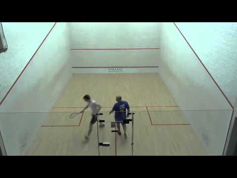 Norfolk intercounty squash Norfolk M Bolt v Surrey M Broadberry game 1