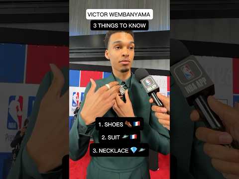 Victor Wembanyama breaks down the top 3 features of his #NBADraft fit! #Shorts