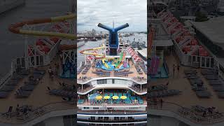 Carnival Paradise Ship, City of Tampa and Port of Tampa drone views #tampa #cruise #drone #porttampa