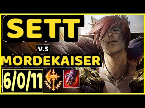 SCARFACE (SETT) vs MORDEKAISER - 6/0/11 KDA TOP GAMEPLAY - EUW Ranked GRANDMASTER