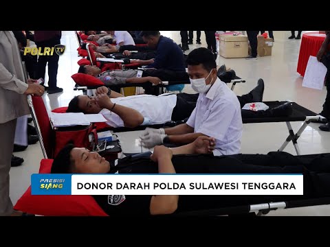 POLDA SULTRA KUMPULKAN 155 KANTONG PADA DONOR DARAH SERENTAK PERINGATI HUT KE-74 HUMAS POLRI