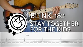 BLINK-182 - STAY TOGETHER FOR THE KIDS | Guitar Cover Tutorial (FREE TAB)