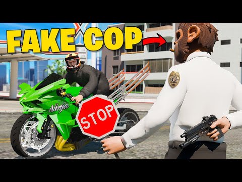 Stealing SAMURAI BIKE as a Fake Pulis sa GTA 5