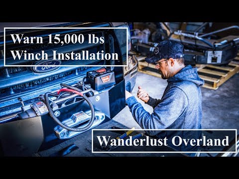 Ford F250 Warn M15000 lbs Winch Installed by Wanderlust Overland