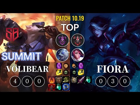 SB Summit Volibear vs Fiora Top - KR Patch 10.19