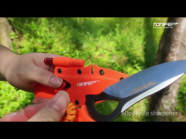 Vídeo relacionado con TONIFE Explorer Cuchillo de Hoja Fija con Funda 8Cr14MoV Blade Cuchillo de Supervivencia,Fibra de Vidrio Reforzada con Mango de Nylon para EDC Cuchillo(Negro+Negro Titanio y Satén) (HKT4021)