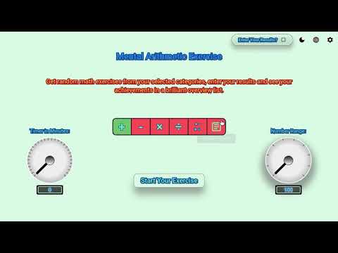 Mental Arithmetic Exercise