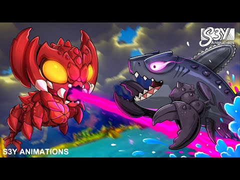 Baby Destoroyah vs. Mutant Megalodon – Animation 16