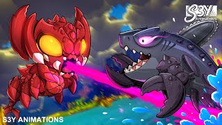 Baby Destoroyah vs. Mutant Megalodon – Animation 16