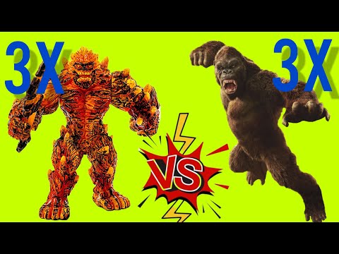 3X Goro VS 3X Lava Golem. Animal Revolt Battle Simulator mobile.