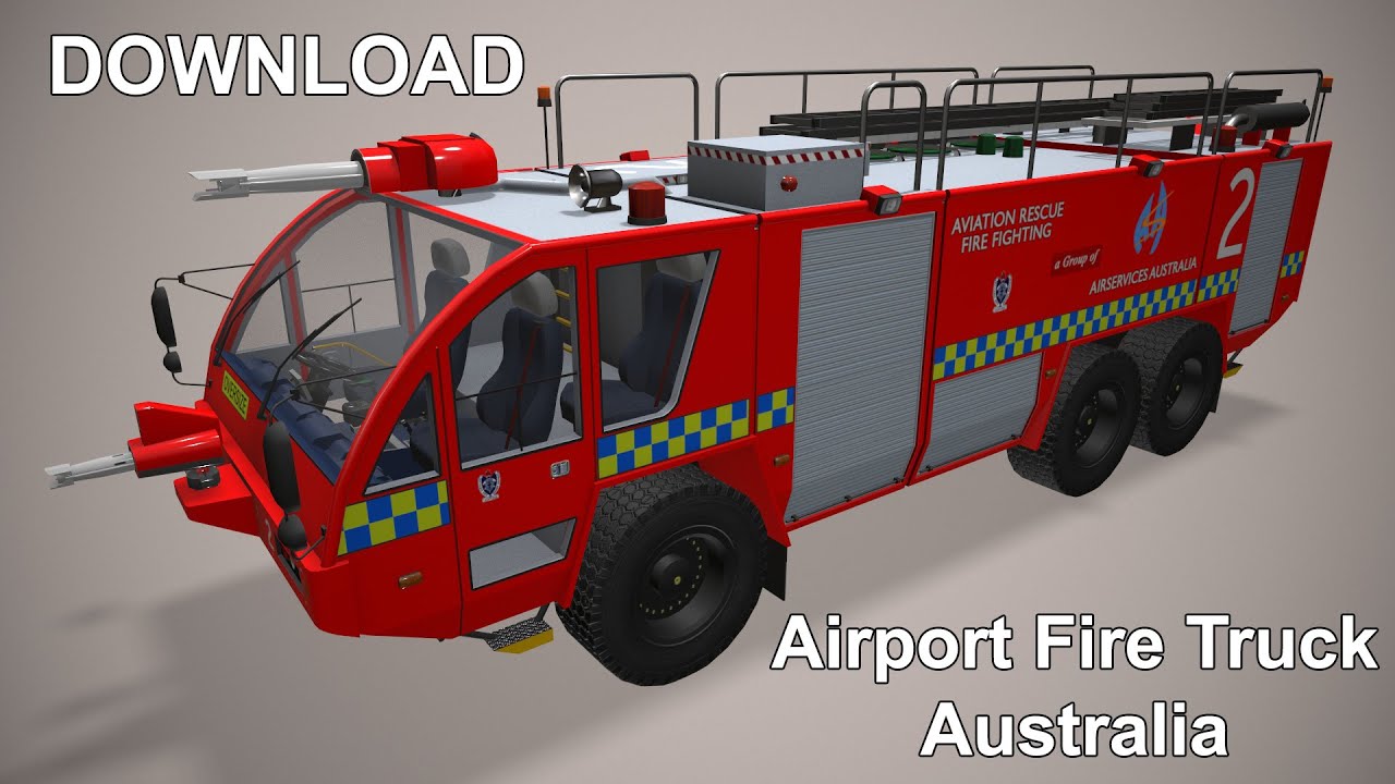 Autopompa aeroportuale Australia --391-- Modello 3D
