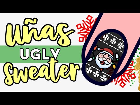 ¡IGUALES A MI ROPA!🎄 UÑAS UGLY SWEATER DE NAVIDAD 🎅🏼