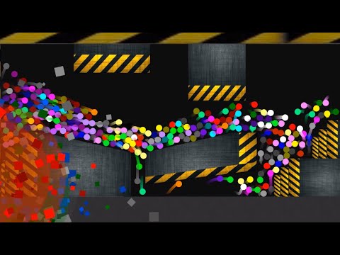 Shutter Crush 6 | Survival Marble Race in Algodoo | RED HUY