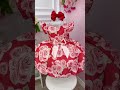 Vestido Infantil Vermelho Rosas C/ Laço Strass Luxo