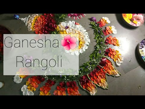 Floral Ganesha Rangoli.....The Conclusion