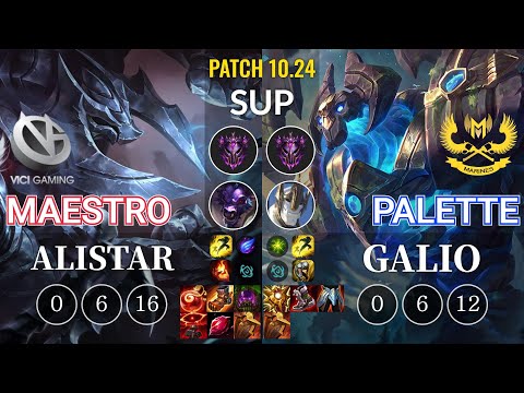 VG Maestro Alistar vs GAM Palette Galio Sup - KR Patch 10.24