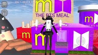 Patung dan rumah McD X BTS Meals di Sakura School Simulator | Bagi bagi id props + review