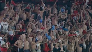 Yohel Pozo and the Cardinals deliver a walk-off win, crowd with no shirts goes crazy!