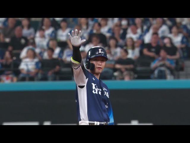 【4回表】見事なバットコントロール!! ライオンズ・山村崇嘉 左中間を破るタイムリー2ベース!! 2025年9月12日 北海道日本ハムファイターズ 対 埼玉西武ライオンズ