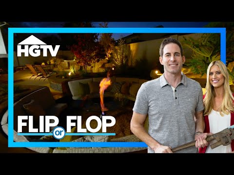 AMAZING $120 Backyard Renovation With Pool & Firepit!!! | Flip or Flop | HGTV