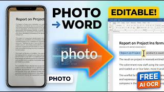 How to Convert a Document Photo to an Editable Word File with Free AI OCR | Step