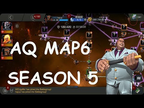 ALLIANCE QUEST MAP6  SEASON 5 DAY 4 (GAME PLAY AND BOSS FIGHT )  marvel contest of champion