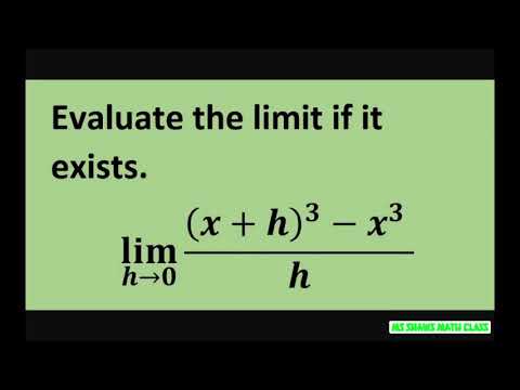Evaluate the limit as h approaches 0 of ((x+h)^3 - x^3)/h