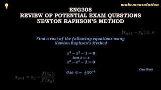 Download the video "Newton Raphson's Method (part 1) of solving for a root of a given equation ( 2 Questions Solved)"