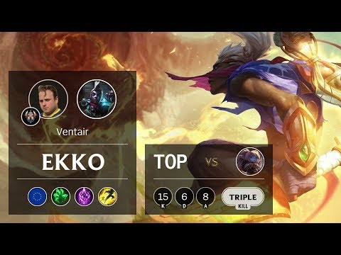 Ekko Top vs Poppy - EUW Challenger Patch 9.14